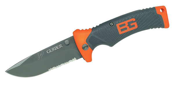 Gerber Bear Grylls Sheath Serrated Edge Folding Knife camping things to pack in rucksack camping knife