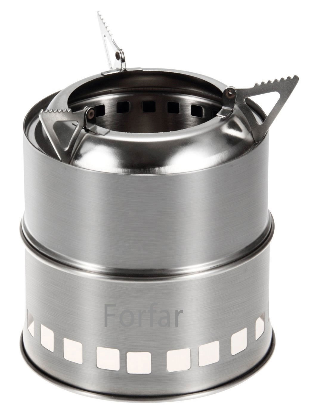 Forfar camping stove portable stainless steel stove charcoal solidified