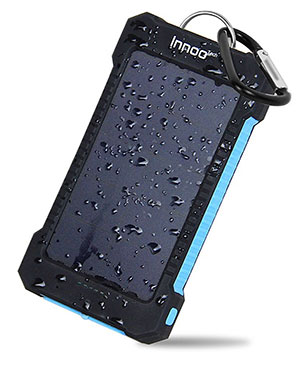 Innoo Tech Solar Power Bank Energy Charger camping things to take to a festival portable power