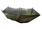 Top 5 Best Camping Hammocks FOME Portable High Strength Parachute Fabric Hammock Hanging Bed With Mosquito Net