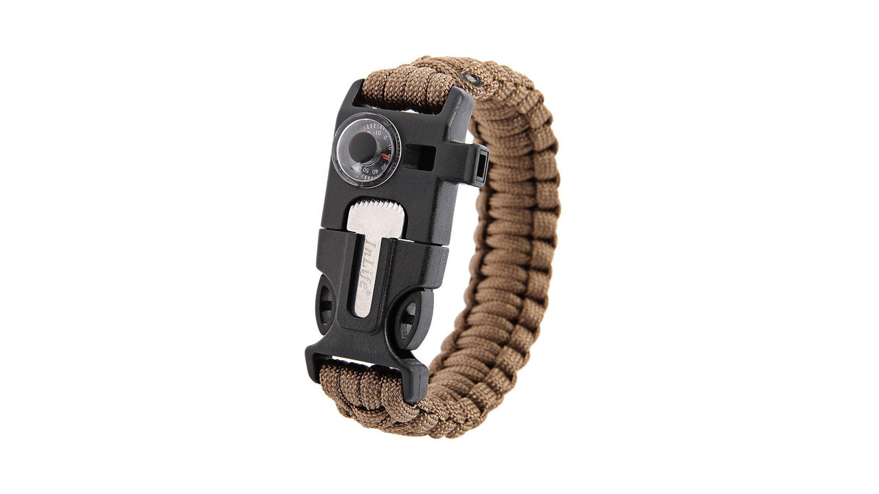 Amazon.com: Adjustable Survival Bracelet, Emergency Whistle Buckle with  Embedded Compass Fire Starter and Flint Scraper, Paracord Bracelet with  Silver Viking Beads - Made in USA (Camouflage) : Sports & Outdoors