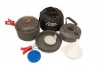 camp cooking Andes Portable Camping Anodised Aluminium Cookware cooking Set Pots and Pans camping things to bring trekking