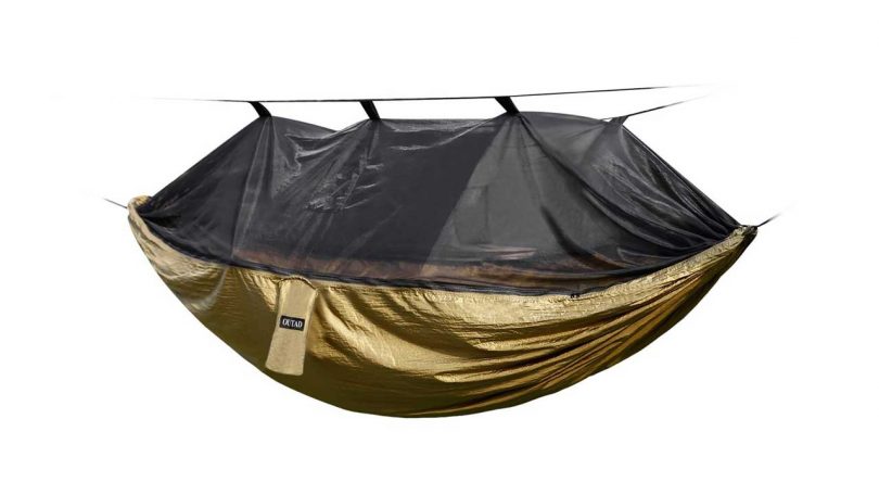 Top 5 Best Camping Hammocks camping things to take trekking OUTAD Nylon Hammock with Mosquito Net for backpacking