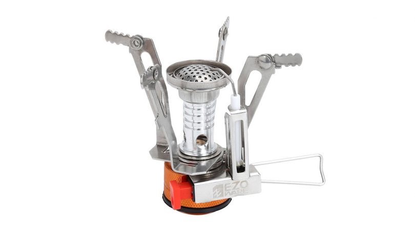 EZOWare Portable Folding Lightweight Mini Outdoor Backpacking Camping Stove Burner for Travel Mountain Climbing and trekking